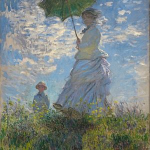 Claude Monet Şemsiyeli Kadın Kanvas Tablo