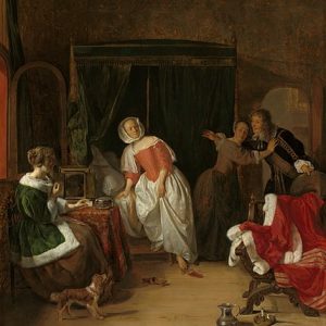 Gabriel Metsu Davetsiz Misafir Kanvas Tablo