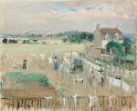 Berthe Morisot Çamaşırları Kurutmak İçin Asmak Kanvas Tablo