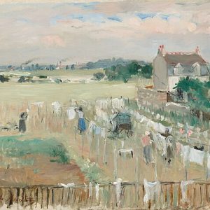 Berthe Morisot Çamaşırları Kurutmak İçin Asmak Kanvas Tablo