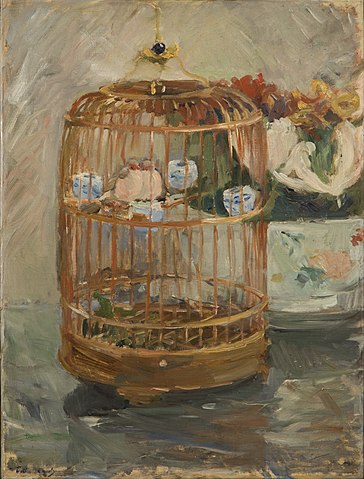 Berthe Morisot Kafes Kanvas Tablo