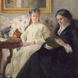 Berthe Morisot Sanatçının Annesi ve Kızkardeşi Kanvas Tablo