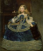 Diego Velazquez Mavi Elbiseli İnfanta Margarita Teresa Kanvas Tablo
