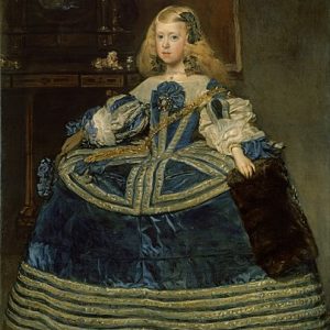 Diego Velazquez Mavi Elbiseli İnfanta Margarita Teresa Kanvas Tablo