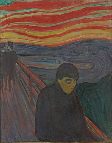 Edvard Munch Çaresizlik Kanvas Tablo