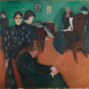 Edvard Munch Hasta Odasında Ölüm Kanvas Tablo