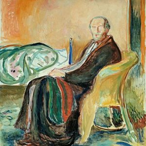 Edvard Munch İspanyol Gribi ile Otoportre Kanvas Tablo