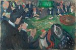 Edvard Munch Monte Carlo'daki Rulet Masasında Kanvas Tablo