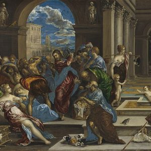 El Greco Mesih Tapınağı Temizliyor Kanvas Tablo