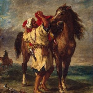 Eugène Delacroix Arap Atını Eyerliyor Kanvas Tablo