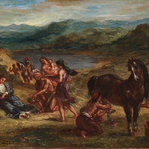 Eugène Delacroix İskitler Arasında Ovidius Kanvas Tablo