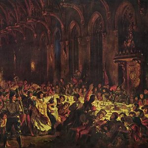 Eugène Delacroix Liège Piskoposuna Suikast Kanvas Tablo