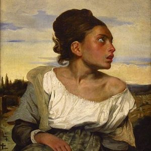 Eugène Delacroix Mezarlıkta Genç Yetim Kanvas Tablo