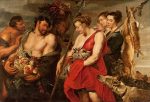 Peter Paul Rubens Diana Avı Pan'a Sunuyor Kanvas Tablo
