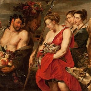 Peter Paul Rubens Diana Avı Pan'a Sunuyor Kanvas Tablo