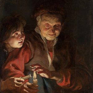 Peter Paul Rubens Yaşlı Kadın ve Çocuk Mumlarla Kanvas Tablo