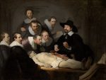 Rembrandt Dr Nicolaes Tulp'un Anatomi Dersi Kanvas Tablo