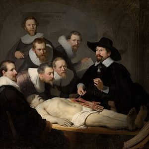 Rembrandt Dr Nicolaes Tulp'un Anatomi Dersi Kanvas Tablo