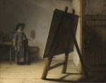 Rembrandt Stüdyosundaki Sanatçı Kanvas Tablo
