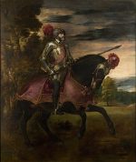 Titian Charles V'nin Atlı Portresi Kanvas Tablo