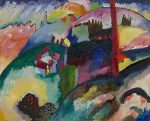 Wassily Kandinsky Fabrika Bacası ile Manzara Kanvas Tablo