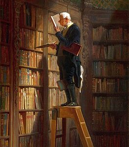 Carl Spitzweg Kitap Kurdu Kanvas Tablo