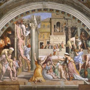 Raphael Borgo'da Yangın Kanvas Tablo