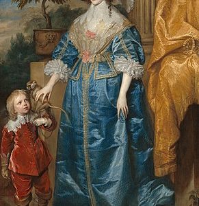 Anthony Van Dyck Kraliçe Henrietta Maria Sir Jeffrey Hudson ile Birlikte Kanvas Tablo