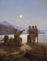 Carl Gustav Carus Napoli Limanındaki İtalyan Balıkçılar Kanvas Tablo