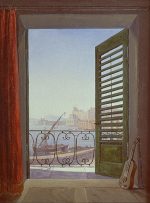 Carl Gustav Carus Napoli'de Balkon Kanvas Tablo