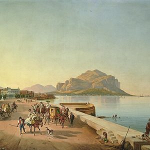 Franz Ludwig Catel Palermo'da Bir Gezinti Kanvas Tablo