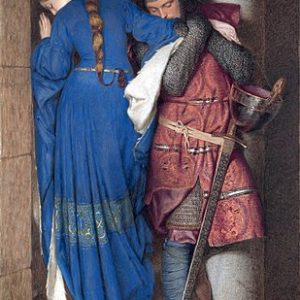 Frederic William Burton The Meeting on the Turret Stairs Kanvas Tablo