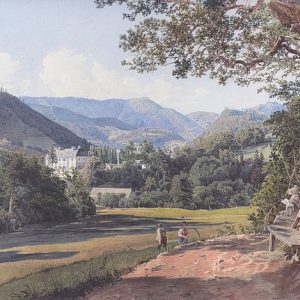 Jakob Alt Gresten Yakınlarındaki Stiebar Kalesi Kanvas Tablo