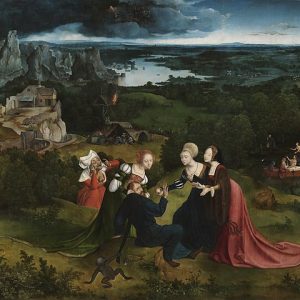 Joachim Patinir Quentin Matsys Aziz Antony Abbot'un Ayartmaları Kanvas Tablo
