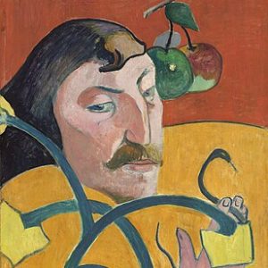 Paul Gauguin Halo ve Yılanlı Otoportre Kanvas Tablo