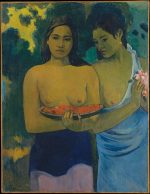 Paul Gauguin İki Tahitili Kadın Kanvas Tablo