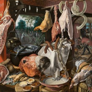 Pieter Aertsen Kutsal Ailenin Sadaka Verdiği Et Tezgahı Kanvas Tablo