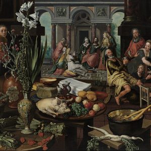 Pieter Aertsen Marta ve Meryem'in Evindeki Mesih Kanvas Tablo