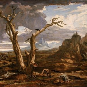 Washington Allston Çöldeki İlyas Kanvas Tablo