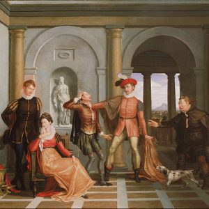 Washington Allston Shakespeare'in Hırçın Kız Oyunundan Bir Sahne Kanvas Tablo