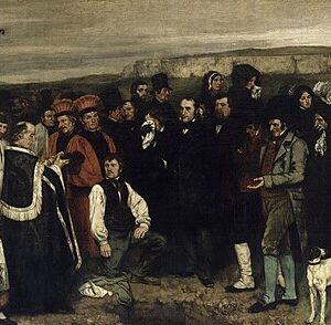 Gustave Courbet Ornans'ta Bir Cenaze Kanvas Tablo