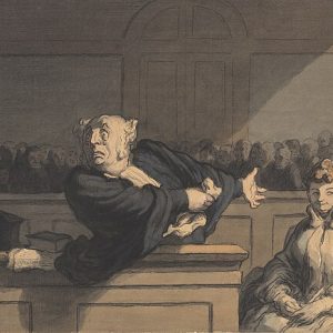 Honoré Daumier Savunma Avukatı Kanvas Tablo