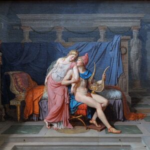 Jacques-Louis David Paris ve Helen Kanvas Tablo