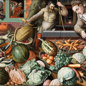 Pieter Aertsen Pazar Sahnesi Kanvas Tablo