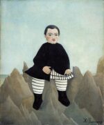 Henri Rousseau Kayaların Üzerindeki Çocuk Kanvas Tablo