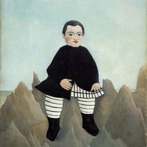 Henri Rousseau Kayaların Üzerindeki Çocuk Kanvas Tablo