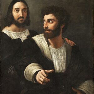 Raphael Bir Arkadaşla Otoportre Kanvas Tablo