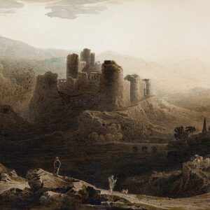 John Martin Ay Işığı - Chepstow Kalesi Kanvas Tablo