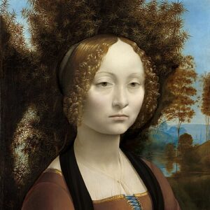 Leonardo da Vinci Ginevra de' Benci Kanvas Tablo