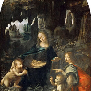 Leonardo da Vinci Kayalıkların Bakiresi Kanvas Tablo